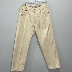 Ermenegildo Zegna cotton pants cream beige straight chino size 34x30 see photos